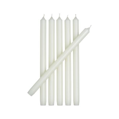 Set of 6 Ivory Taper Candles