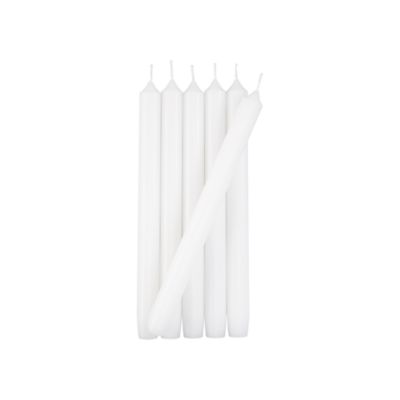 Set of 6 Taper White Candles