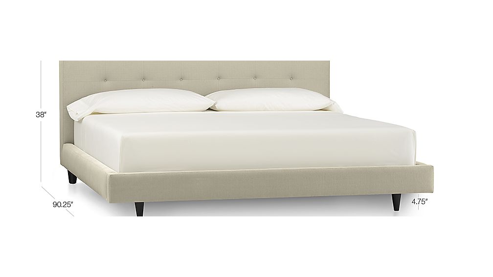 Tate Bed King Size + Reviews Crate and Barrel