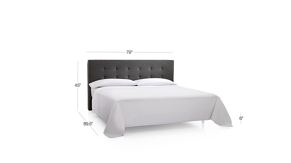 Tate Tall Upholstered California King Headboard Winslow Charcoal