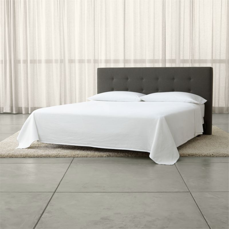 Tate Tall Upholstered California King Headboard Winslow Charcoal