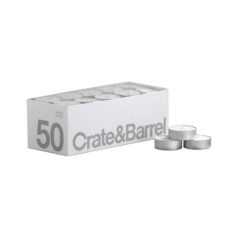 Set of 50 tealight candles. 1.5"dia.x.5"H
