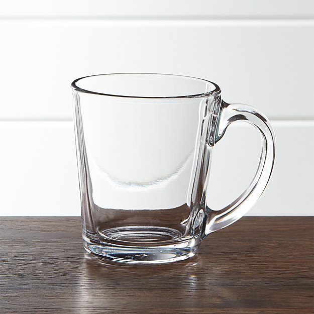 Tempo Clear Glass Coffee Mug | Crate and Barrel