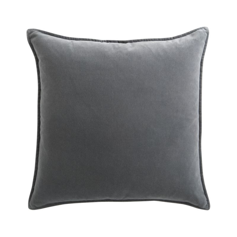 Tempo Velvet Charcoal 20" Pillow