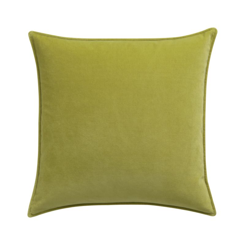 Tempo Velvet Green Apple 20" sq. Pillow