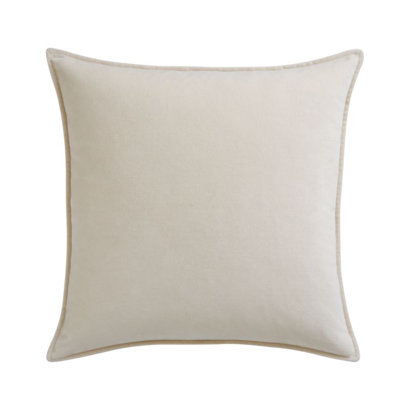 Tempo Velvet Ivory 20" sq. Pillow