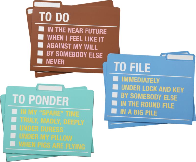 Set of 6 To Do File Folders