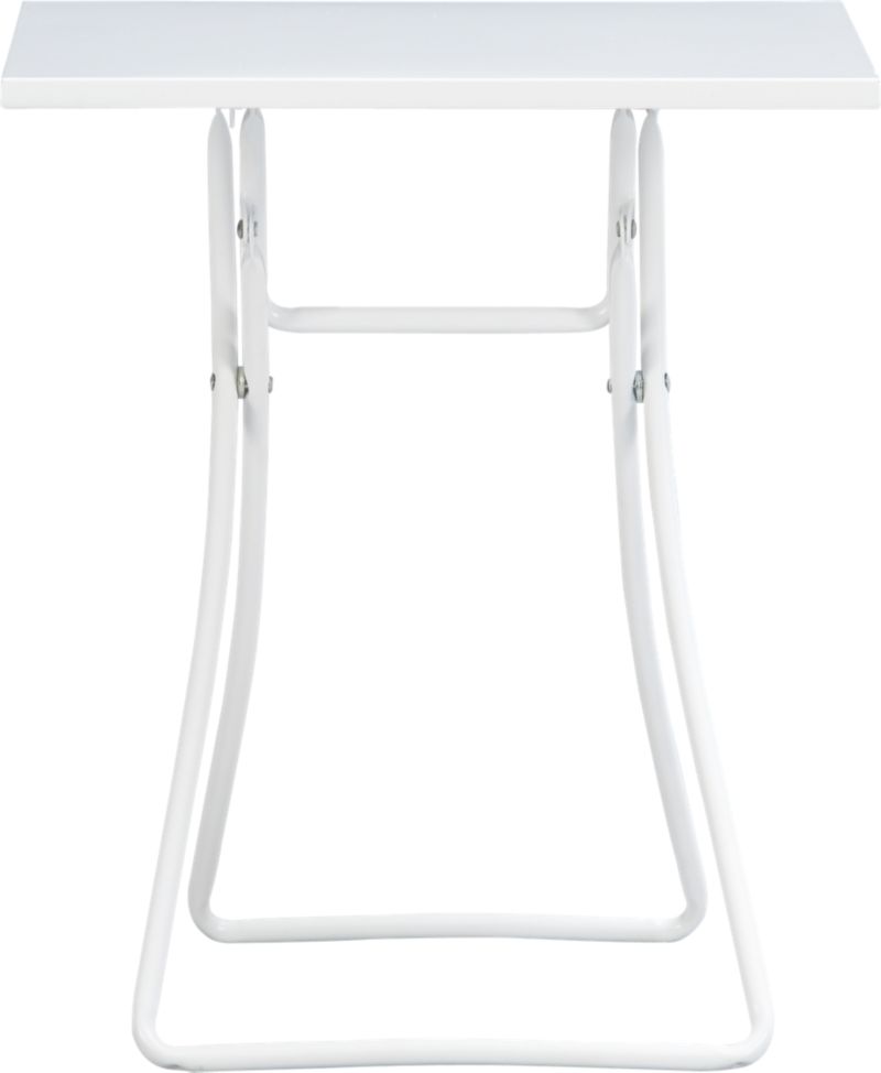 To-Go White Folding Side Table
