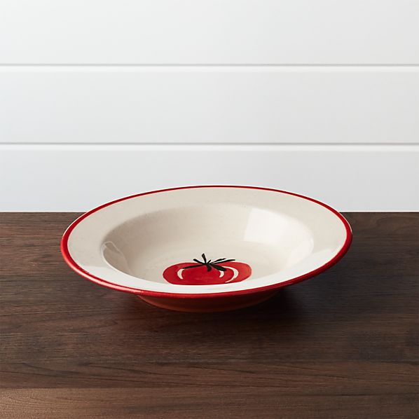Tomato Pasta Individual Bowl in Serving Bowls Crate and Barrel