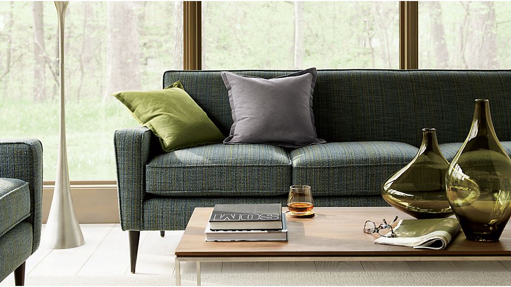 Torino Teal Sofa Crate and Barrel