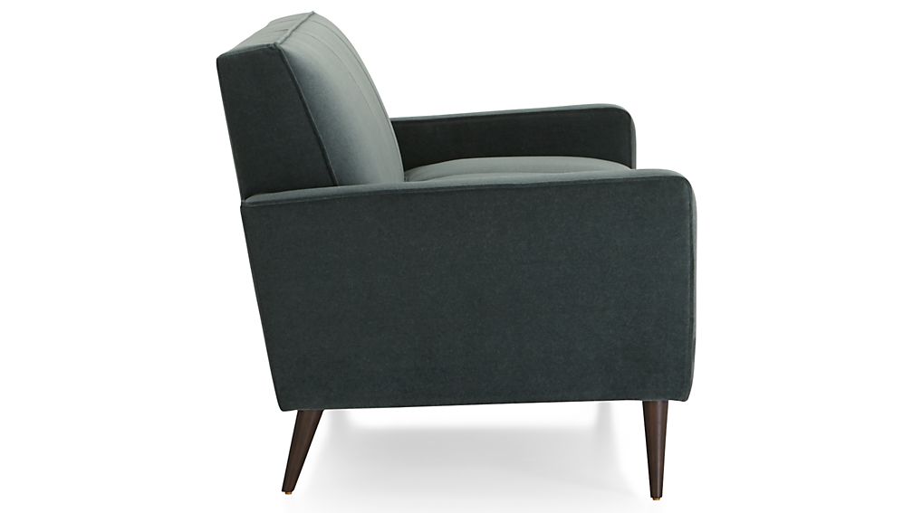 Torino Blue Velvet Modern Sofa Crate and Barrel