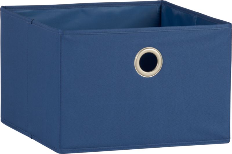 Medium Blue Tote with Grommet. 15"Wx15.5"Dx10"H