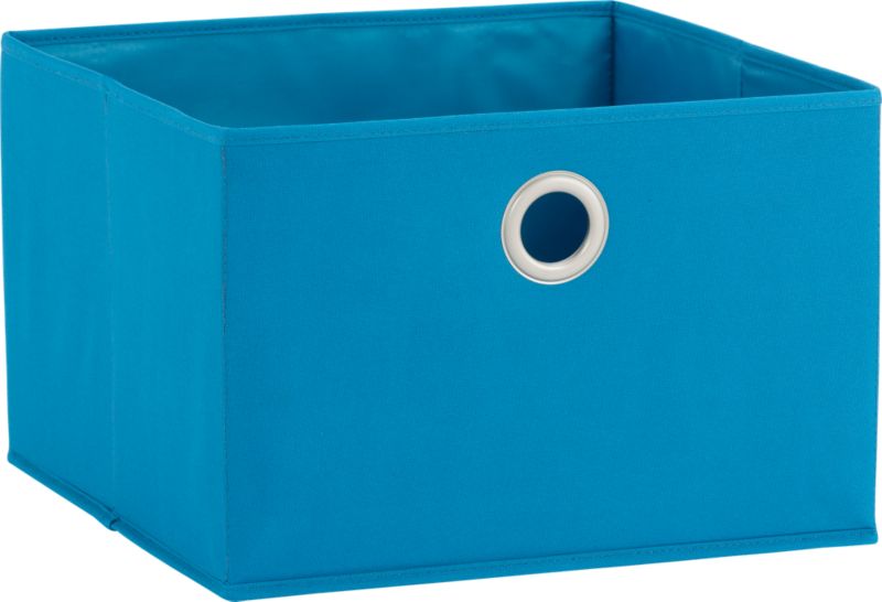 Medium Teal Tote with Grommet. 15"Wx15.5"Dx10"H