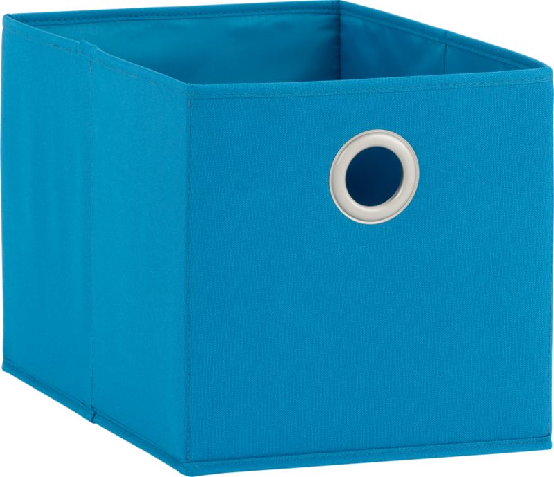 Small Teal Tote with Grommet. 10"Wx15.5"Dx10"H