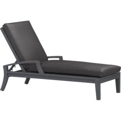 Toulon Chaise Lounge with Sunbrella® Charcoal Cushion