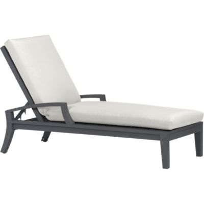 Toulon Chaise Lounge with Sunbrella® White Sand Cushion