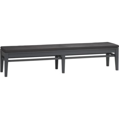 Toulon Dining Bench with Sunbrella® Charcoal Cushion