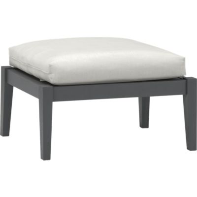 Toulon Ottoman with Sunbrella® White Sand Cushion