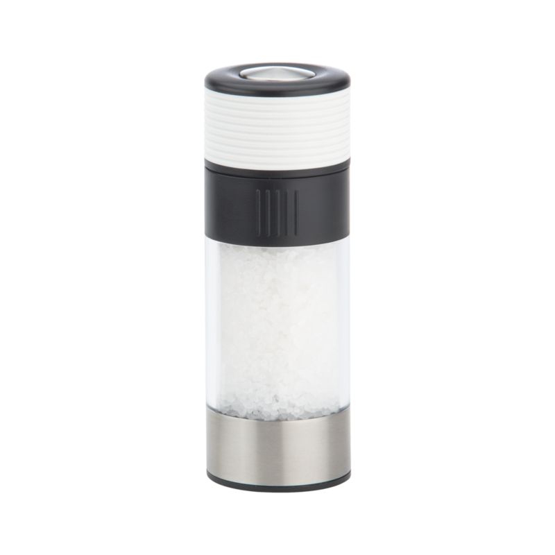 Tower White Salt Mill. 2.12"dia.x6"H