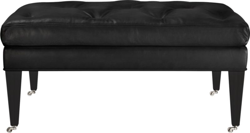 Leather Square Ottoman