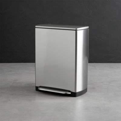 simplehuman® 12-Gallon Stainless Steel Rectangular Recycle-Trash Can