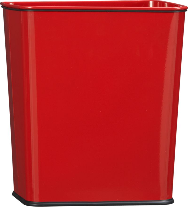 Trash Can 7-Gallon Red with Bag Band