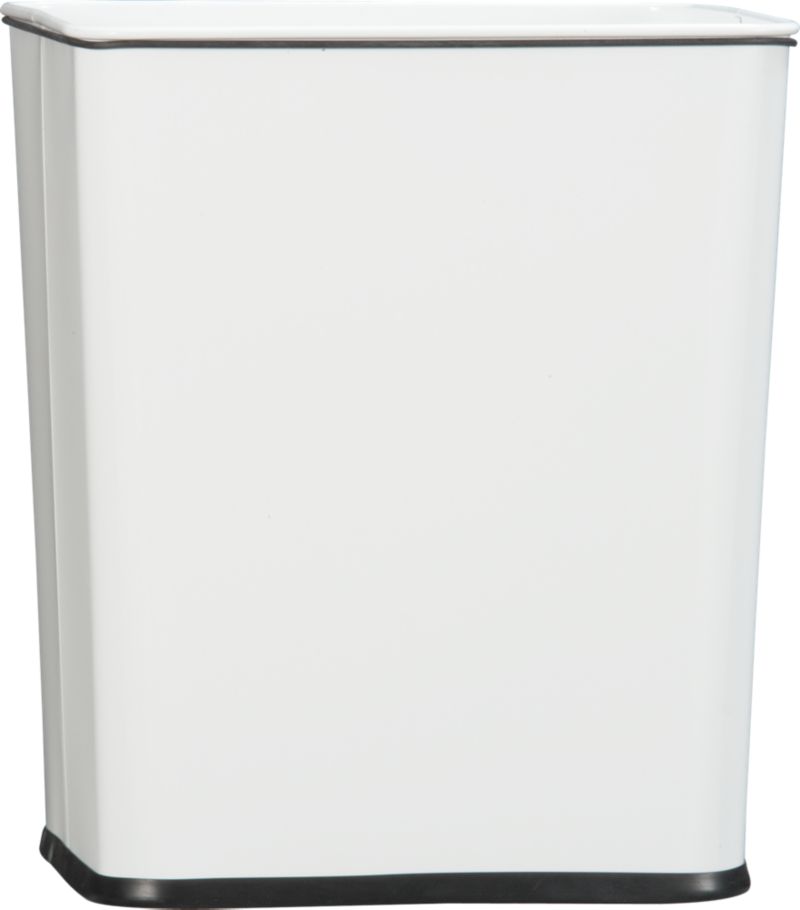 Trash Can 7-Gallon White with Bag Band