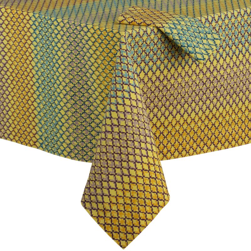 Trellis Yellow Tablecloth and Trellis...