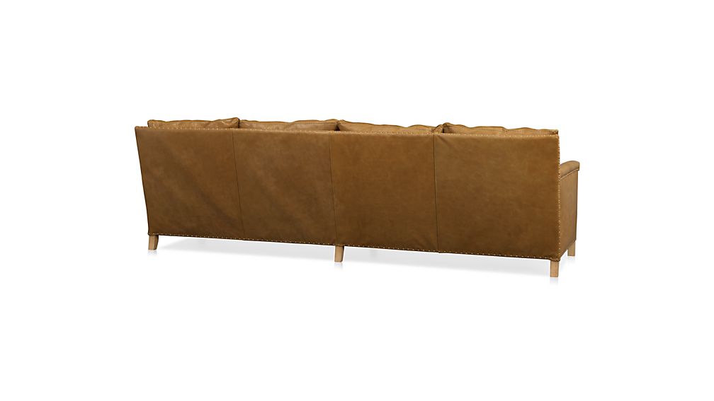 Trevor Leather 4Seat 106" Grande Sofa Sicily Camel Crate and Barrel