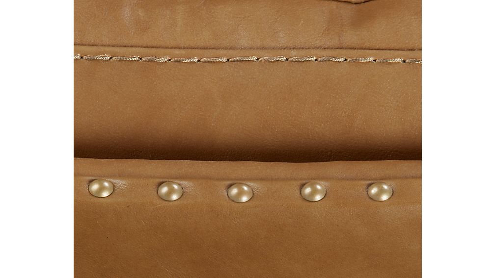 Trevor Leather Apartment Sofa Sicily Camel Crate and Barrel