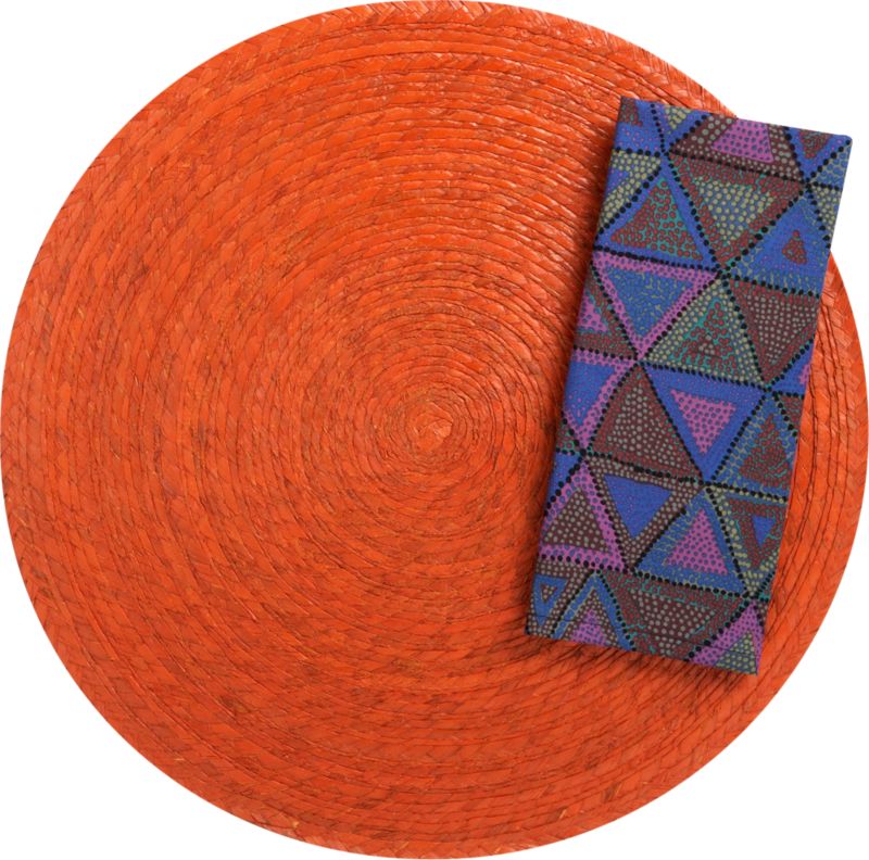Tropical Palm Picante Placemat and Suri Cool Napkin