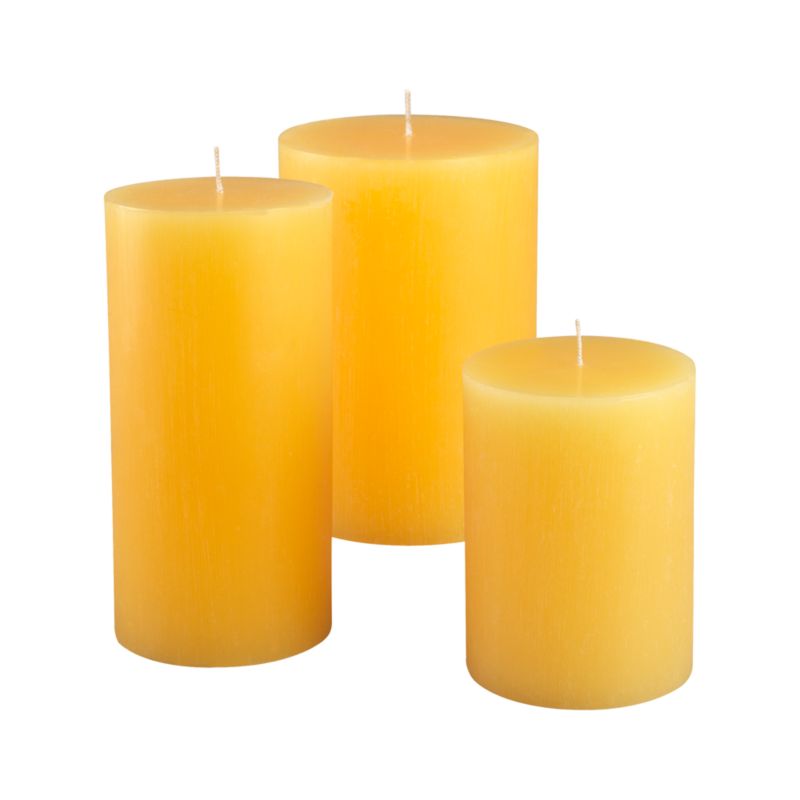 Tupelo Yellow Pillar Candles