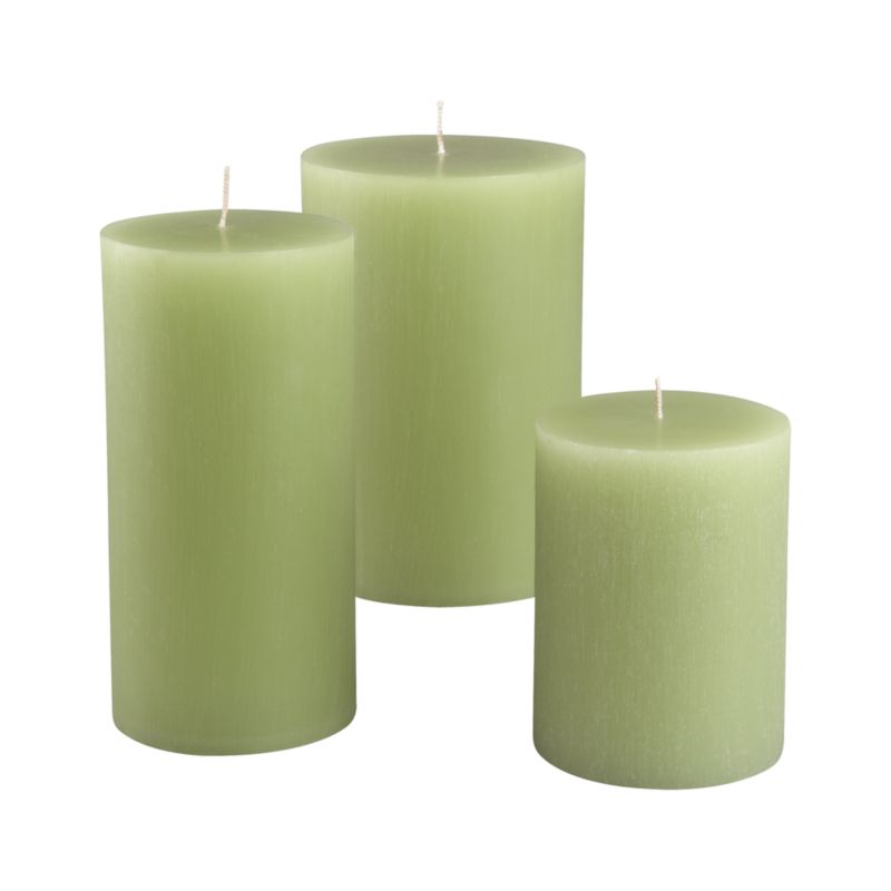 Tupelo Green Pillar Candles