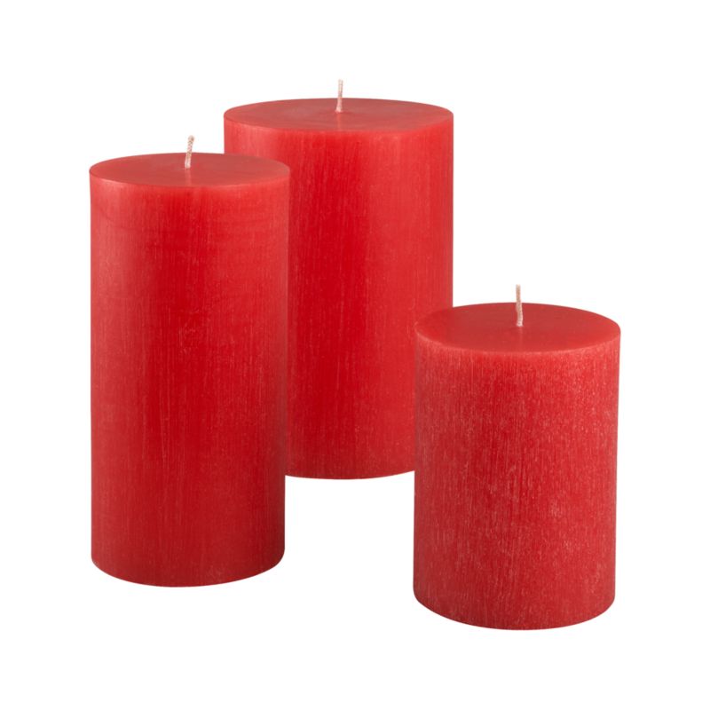 Tupelo Red Pillar Candles