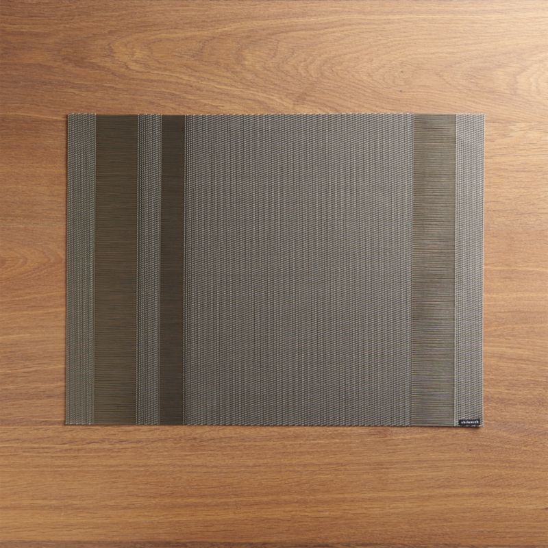 Chilewich ® Tuxedo Silver Vinyl Placemat Crate and Barrel