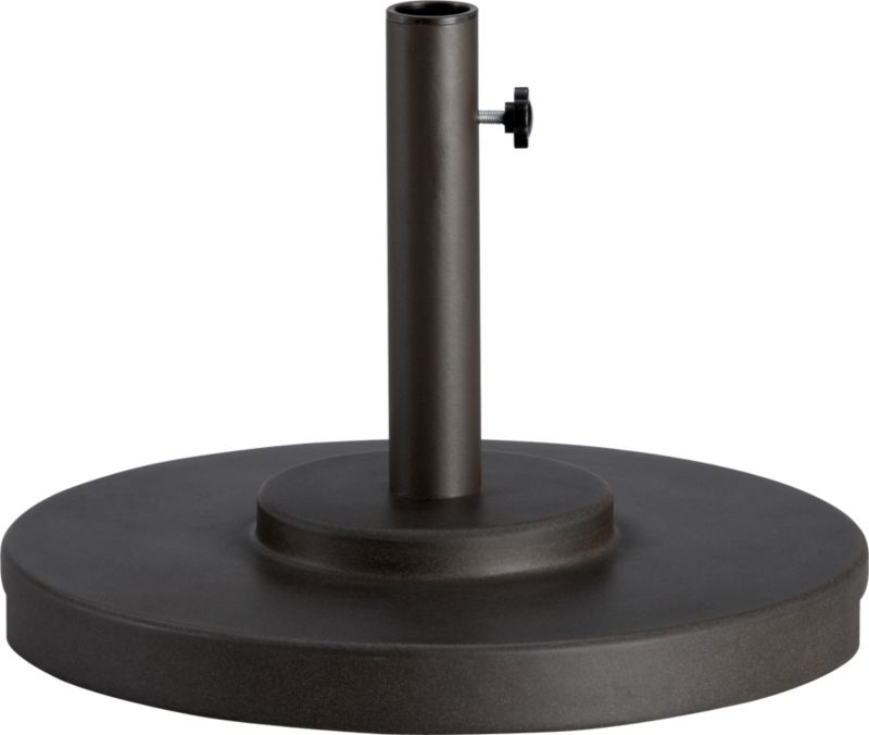 Small Poly Resin Umbrella Stand. Bronze finish. 40 lbs. (1.75"dia. shaft for 1.5" dia. pole).