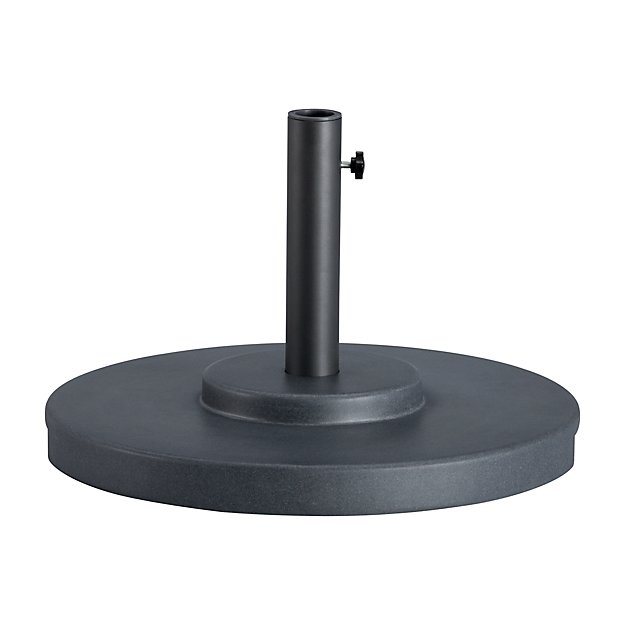 Large Charcoal Outdoor Patio Umbrella Stand Crate and Barrel