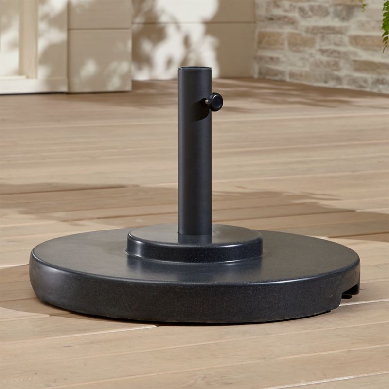 Large Charcoal Umbrella Stand with Wheels Crate and Barrel