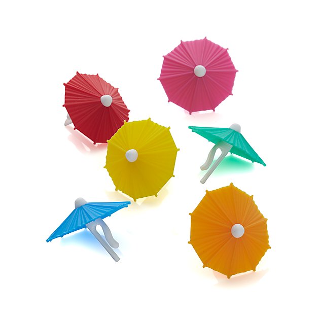 Umbrella Drink Markers Set of 6 Crate and Barrel