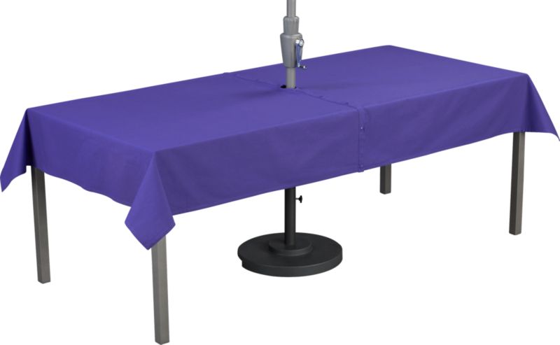 Blue Rectangular Umbrella Tablecloth