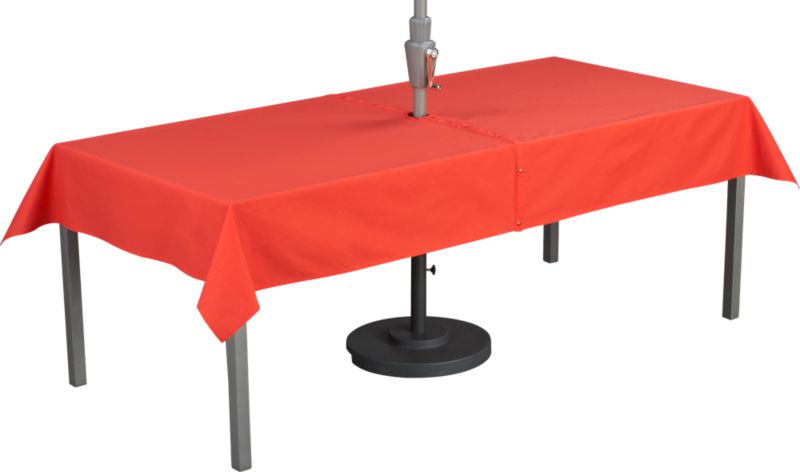 Orange Rectangular Umbrella Tablecloth