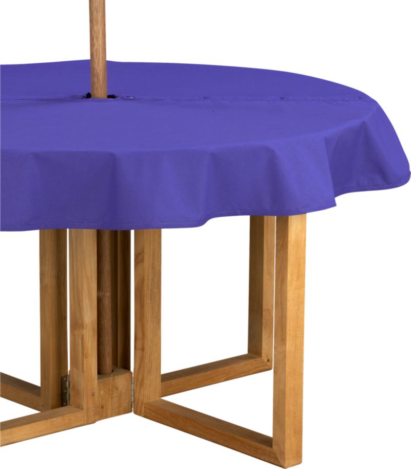 Blue Round Umbrella Tablecloth