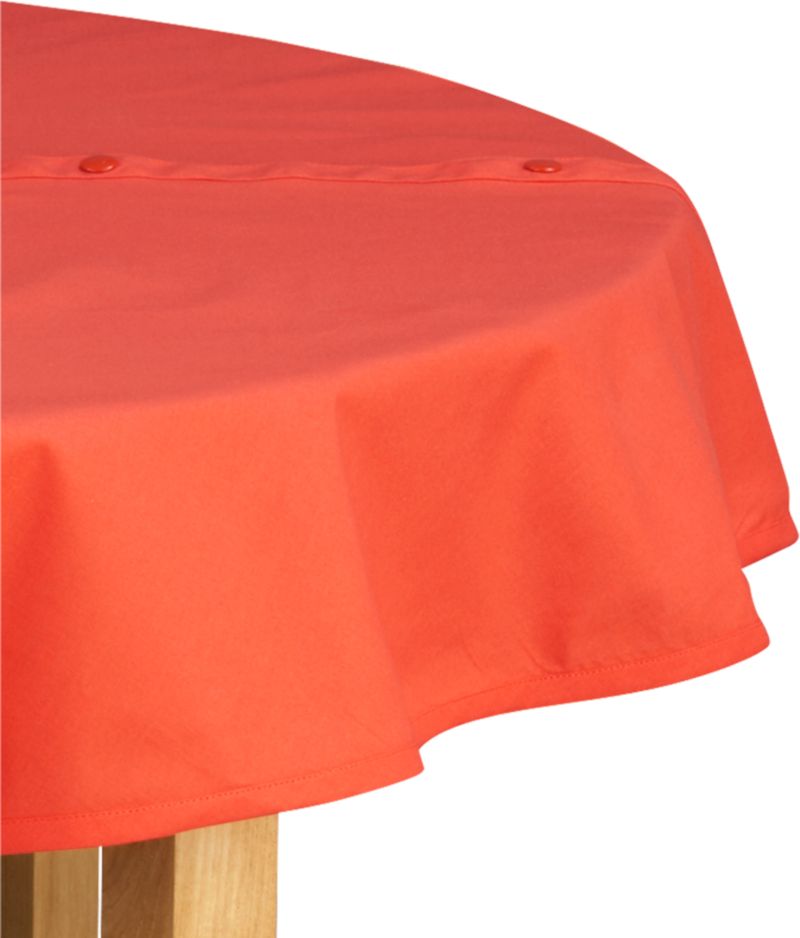 Orange Round Umbrella Tablecloth