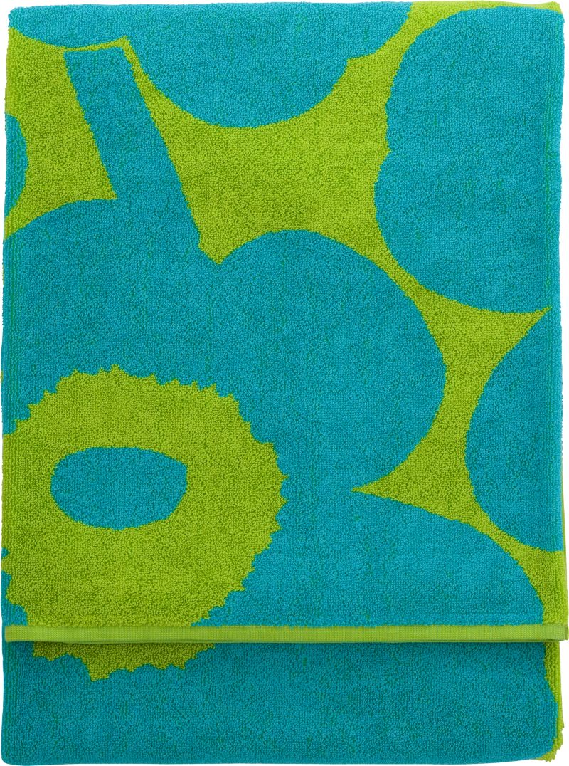 Turquoise and Lime Beach Towel. 39"x71"