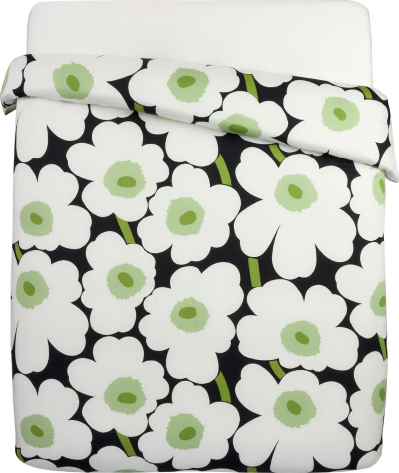 Marimekko Unikko Black Twin Duvet Cover