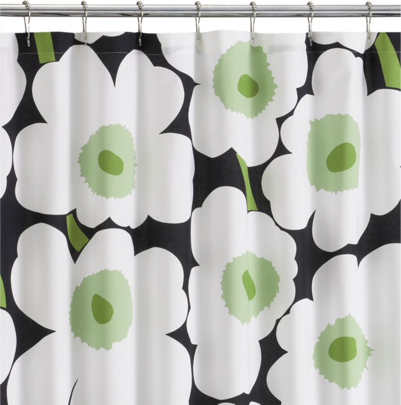 Marimekko Unikko Black Shower Curtain