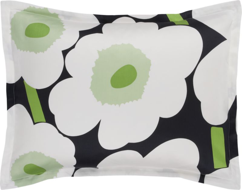 Marimekko Unikko Black Standard Sham