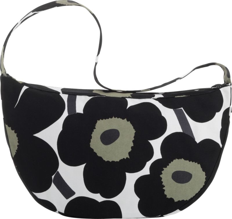 Marimekko Pieni Unikko Blum Black and White Bag