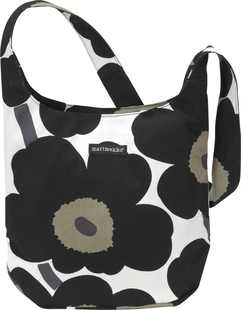 Marimekko Pieni Unikko Clover Black and White Bag