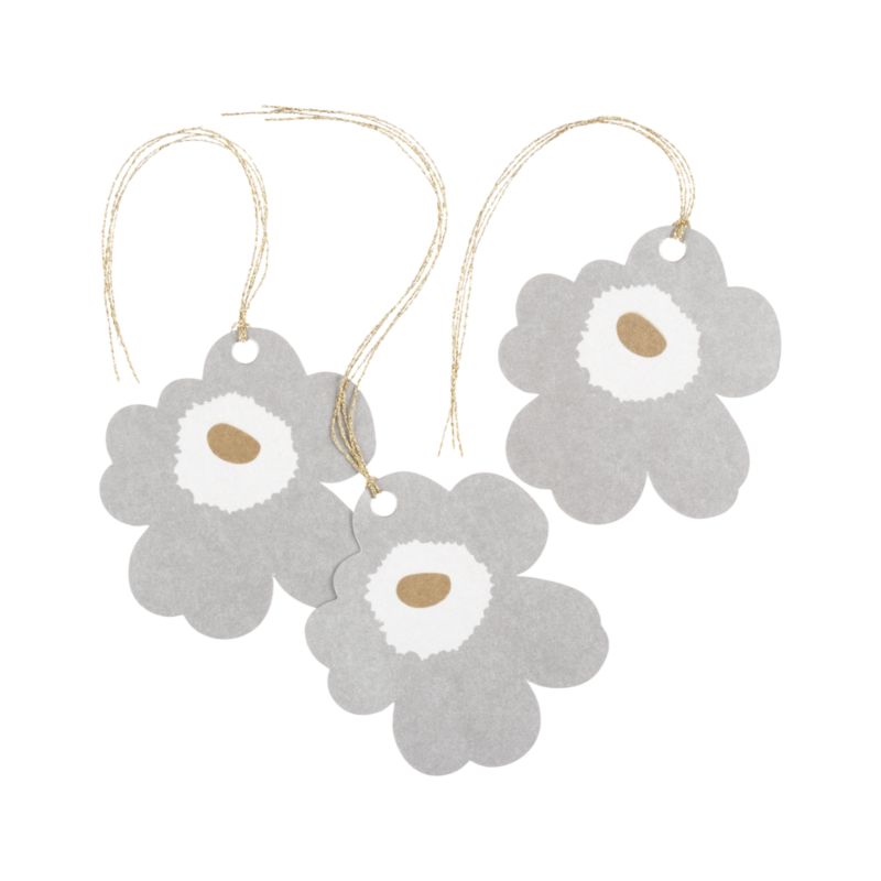 Set of 3 Unikko Silver and Gold Gift Tags